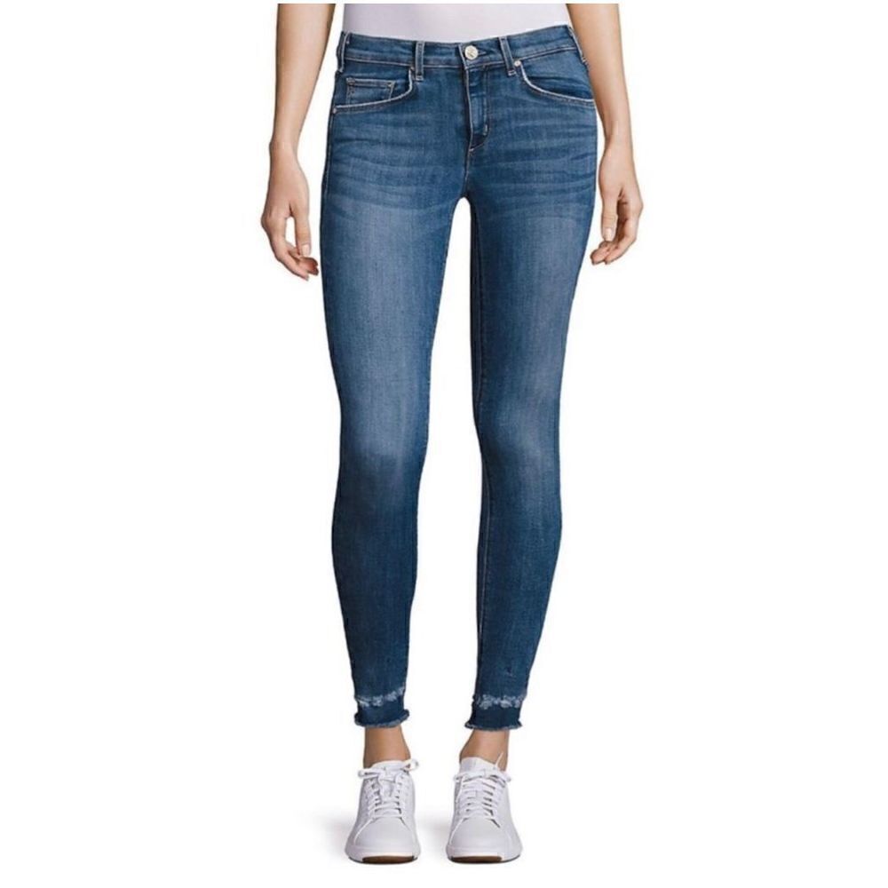 Anthropologie MCGUIRE vintage Newton raw hem skinny jeans 26